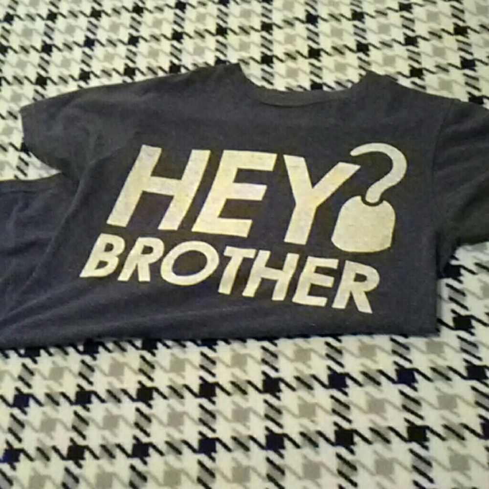 Gray band tee
